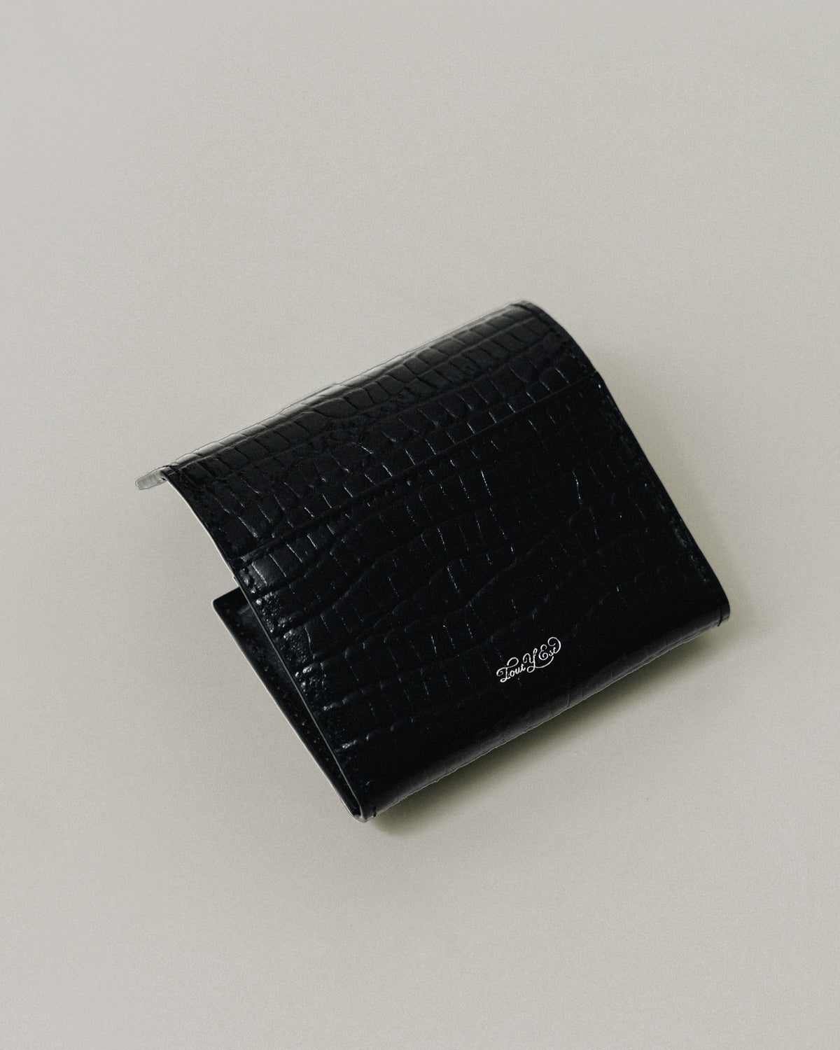 PORTE CARTES LOQUET CROCO BLACK