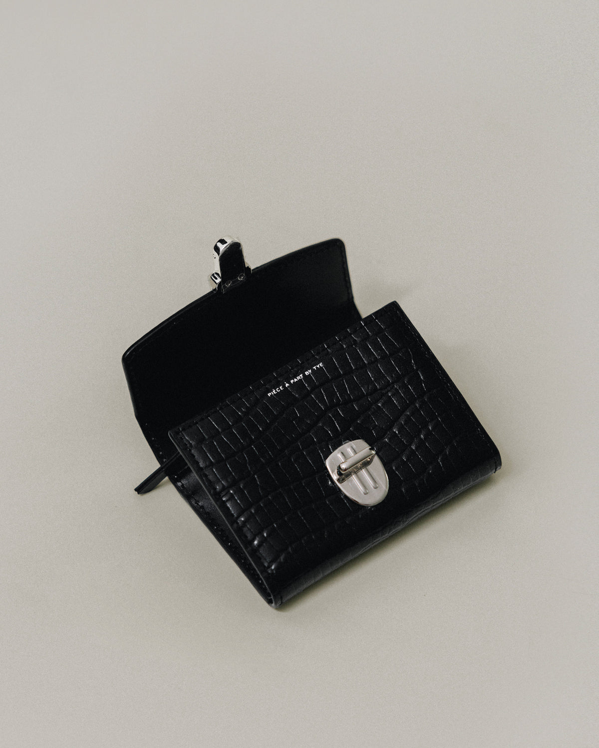 PORTE CARTES LOQUET CROCO BLACK