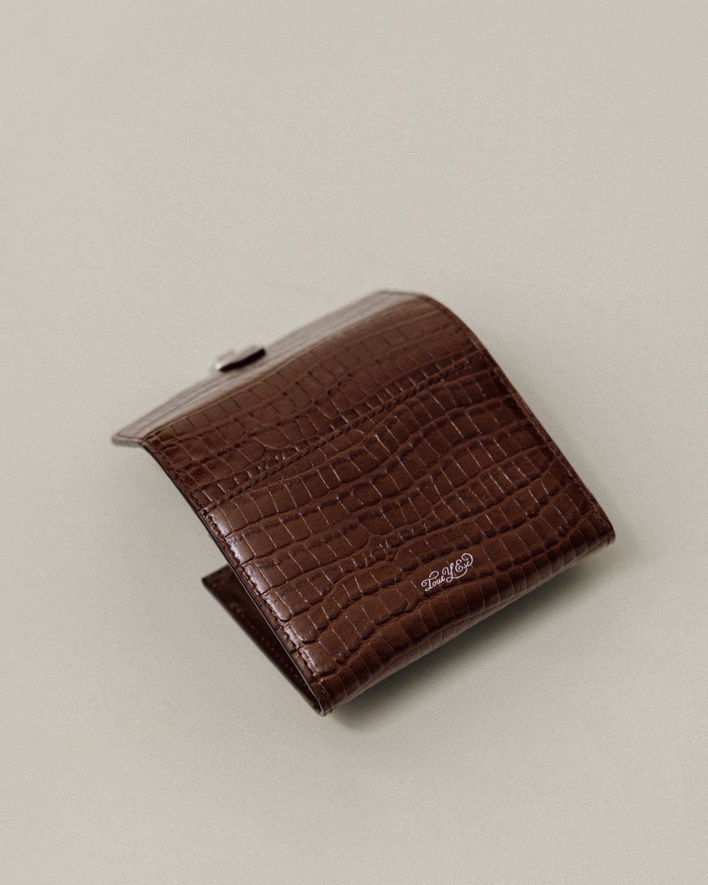 PORTE CARTES LOQUET CROCO BROWN