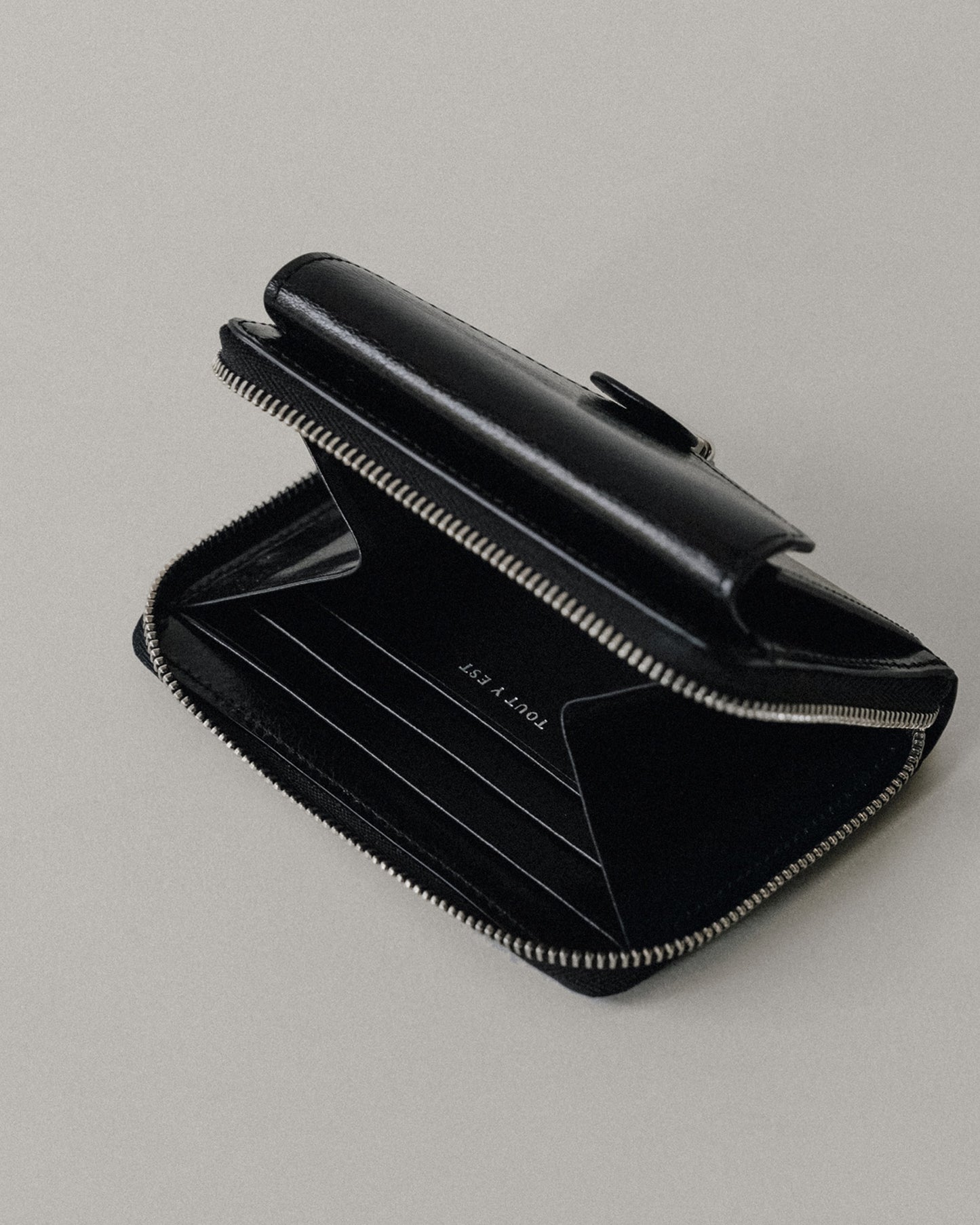 PORTE CARTES LOQUET ZIPPÉ BLACK