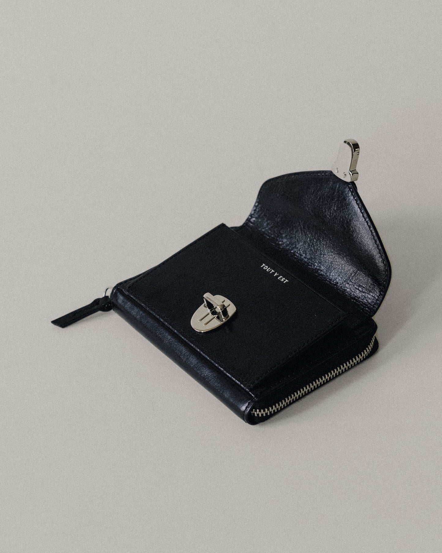 PORTE CARTES LOQUET ZIPPÉ BLACK