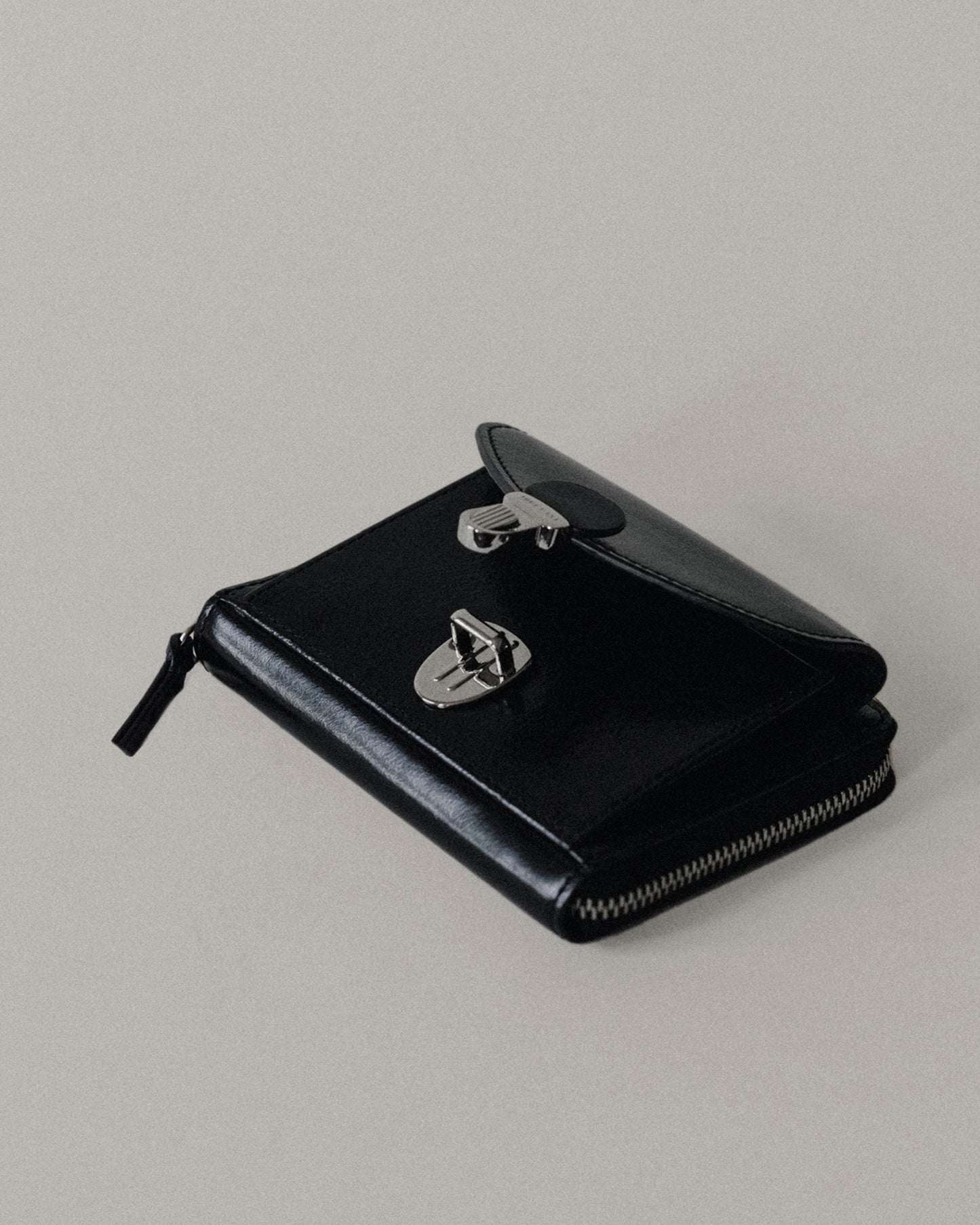 PORTE CARTES LOQUET ZIPPÉ BLACK