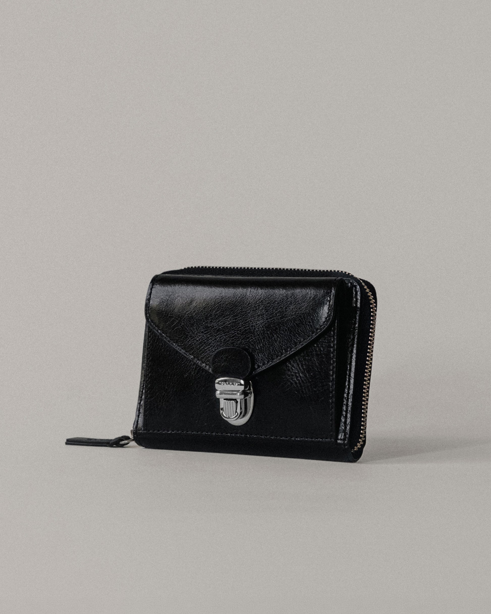 PORTE CARTES LOQUET ZIPPÉ BLACK