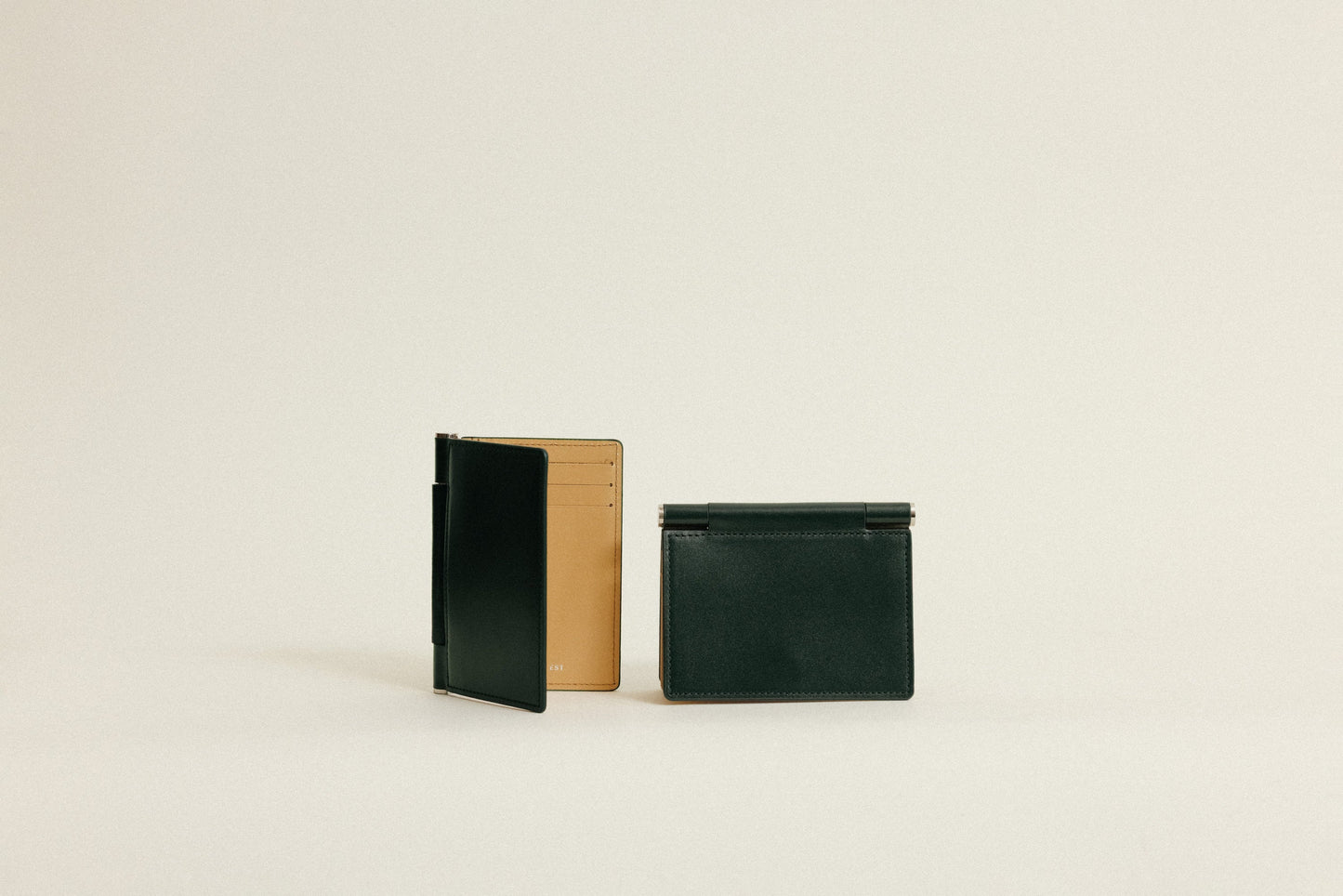 PORTE CARTES PAUMELLE GREEN / NATURAL