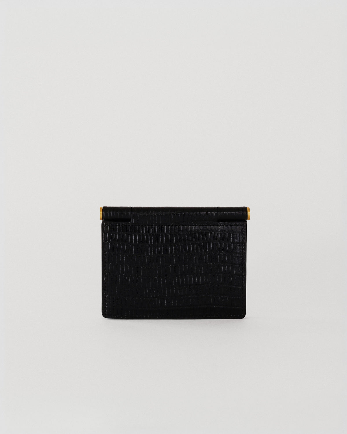 PORTE CARTES DE VISITE PAUMELLE LIZARD BLACK