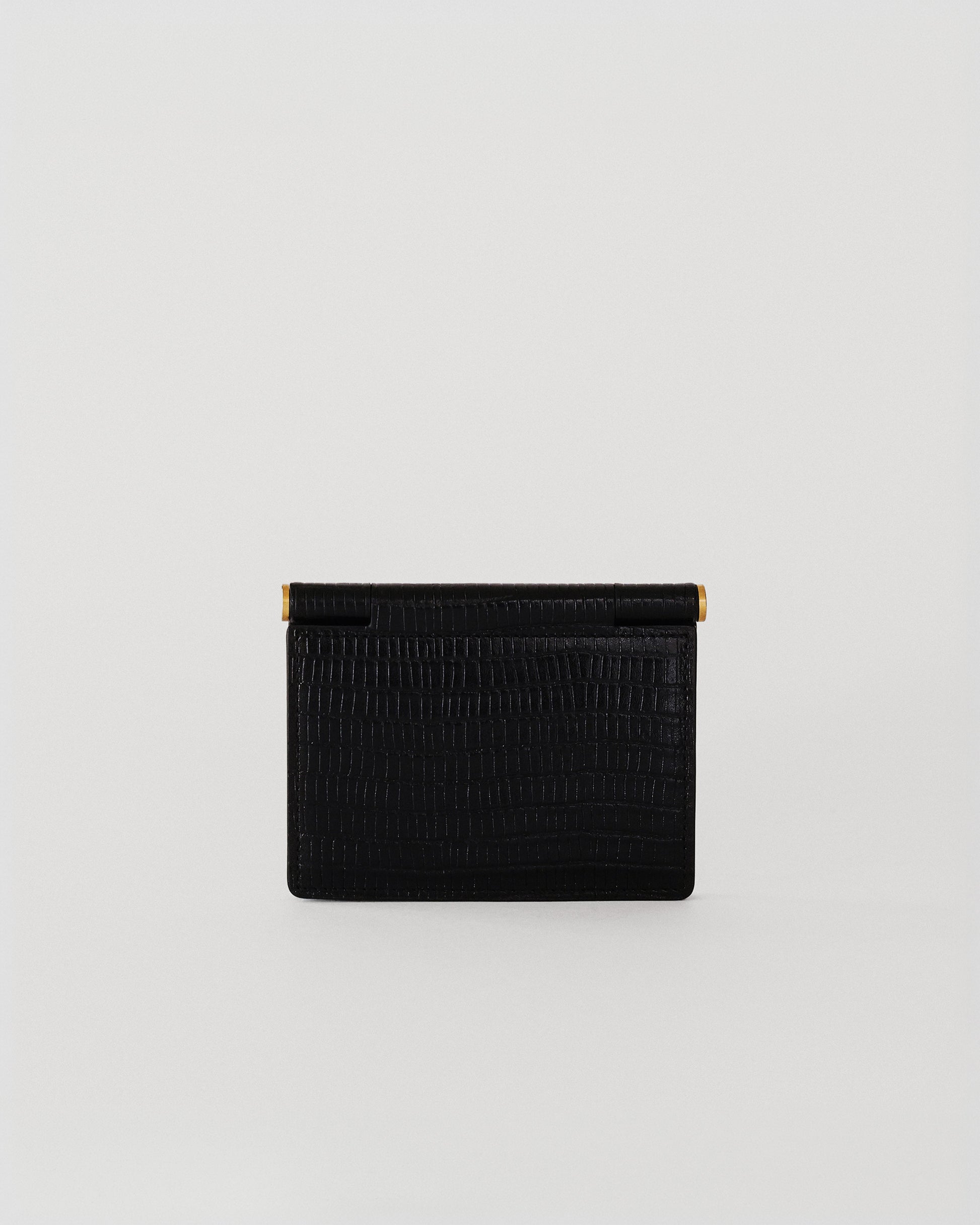 PORTE CARTES DE VISITE PAUMELLE LIZARD BLACK