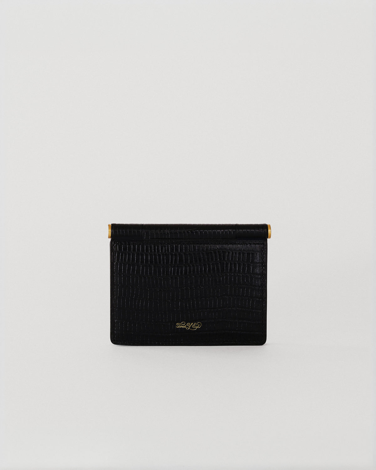 PORTE CARTES DE VISITE PAUMELLE LIZARD BLACK