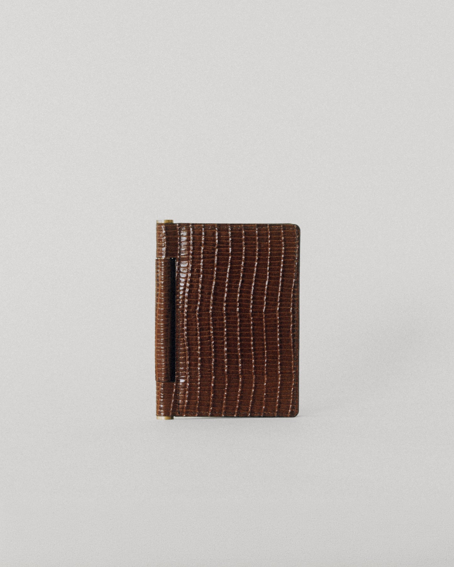 PORTE CARTES PAUMELLE LIZARD CHOCOLATE