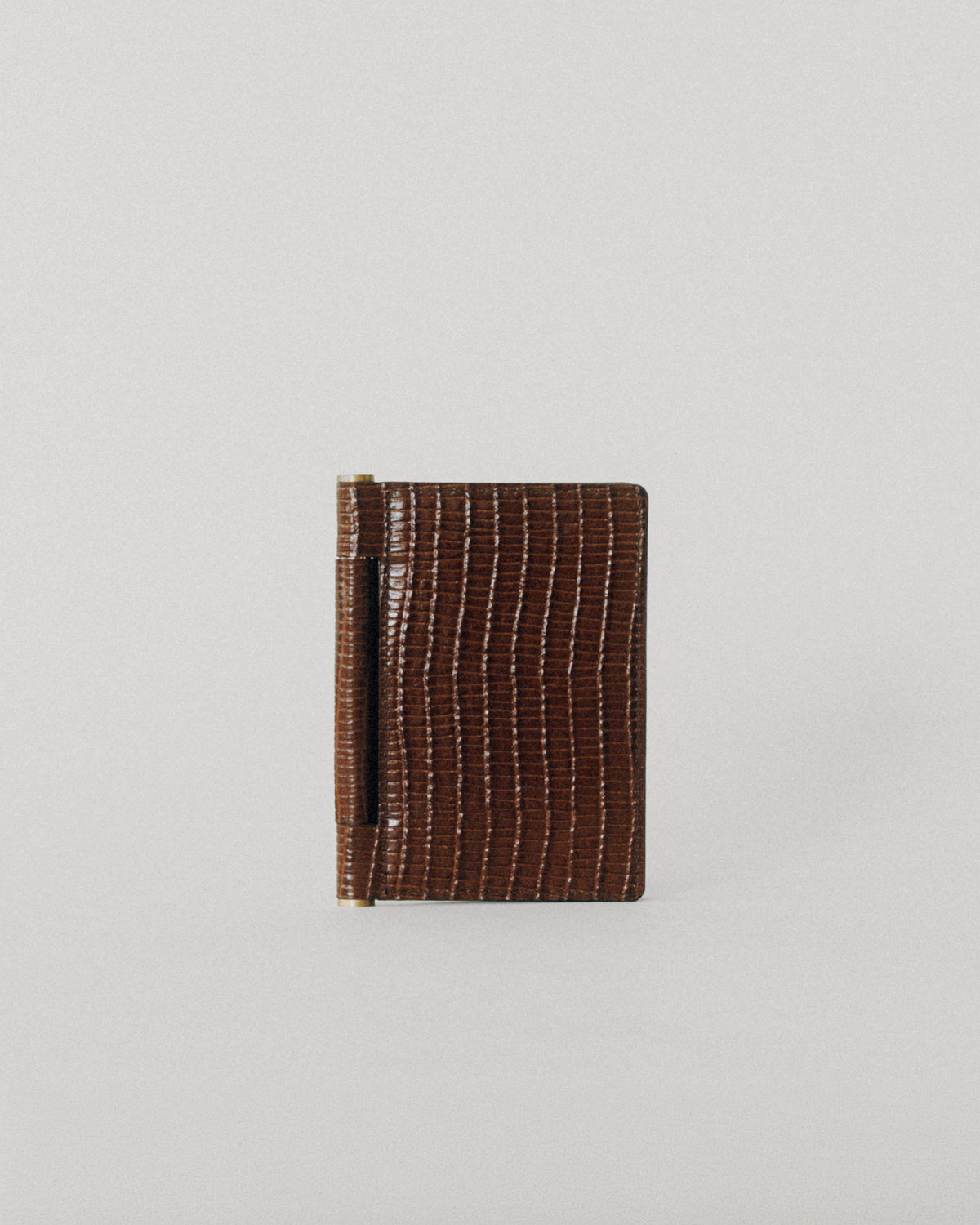 PORTE CARTES PAUMELLE LIZARD CHOCOLATE