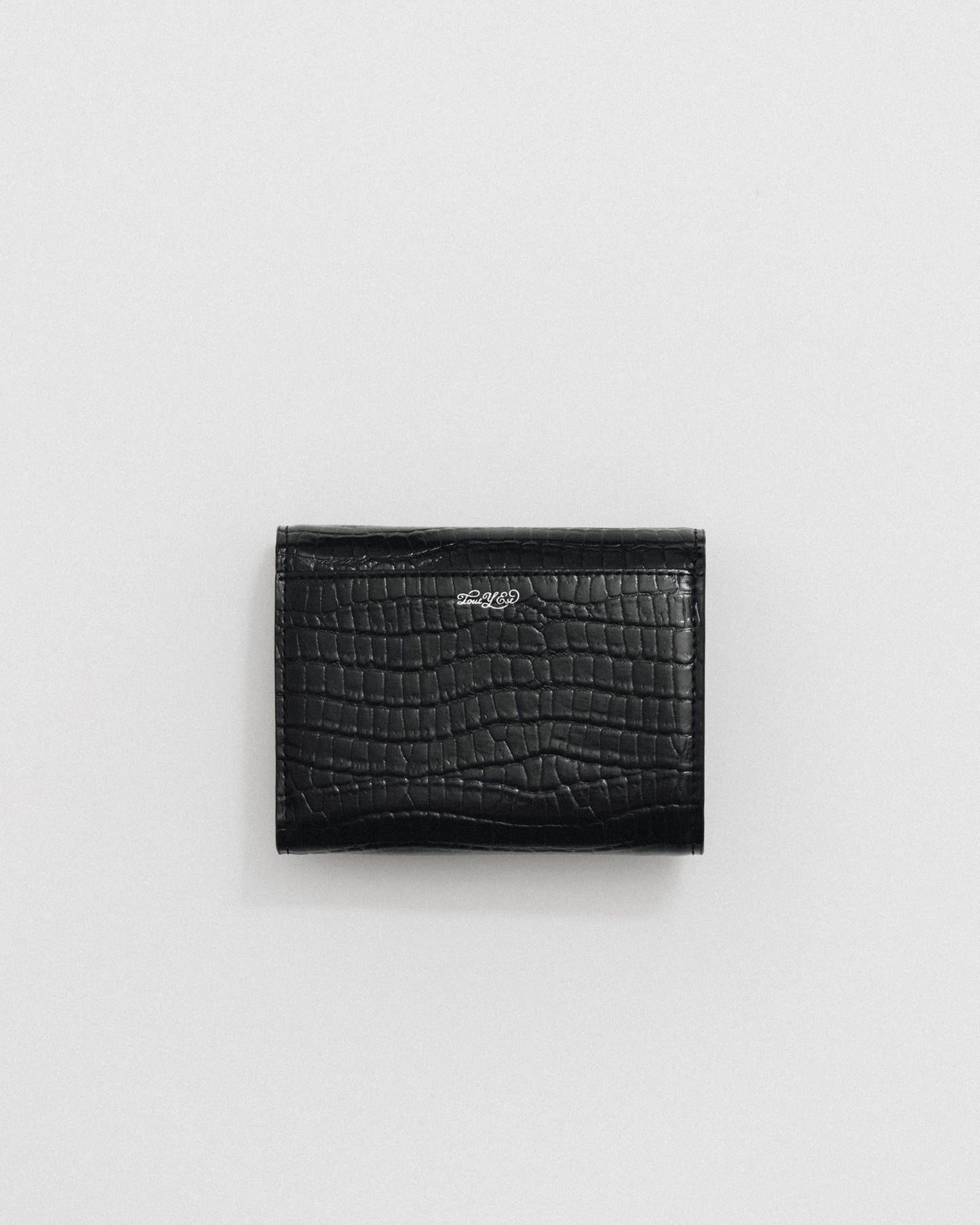 PORTEFEUILLE SNAP CROCO BLACK