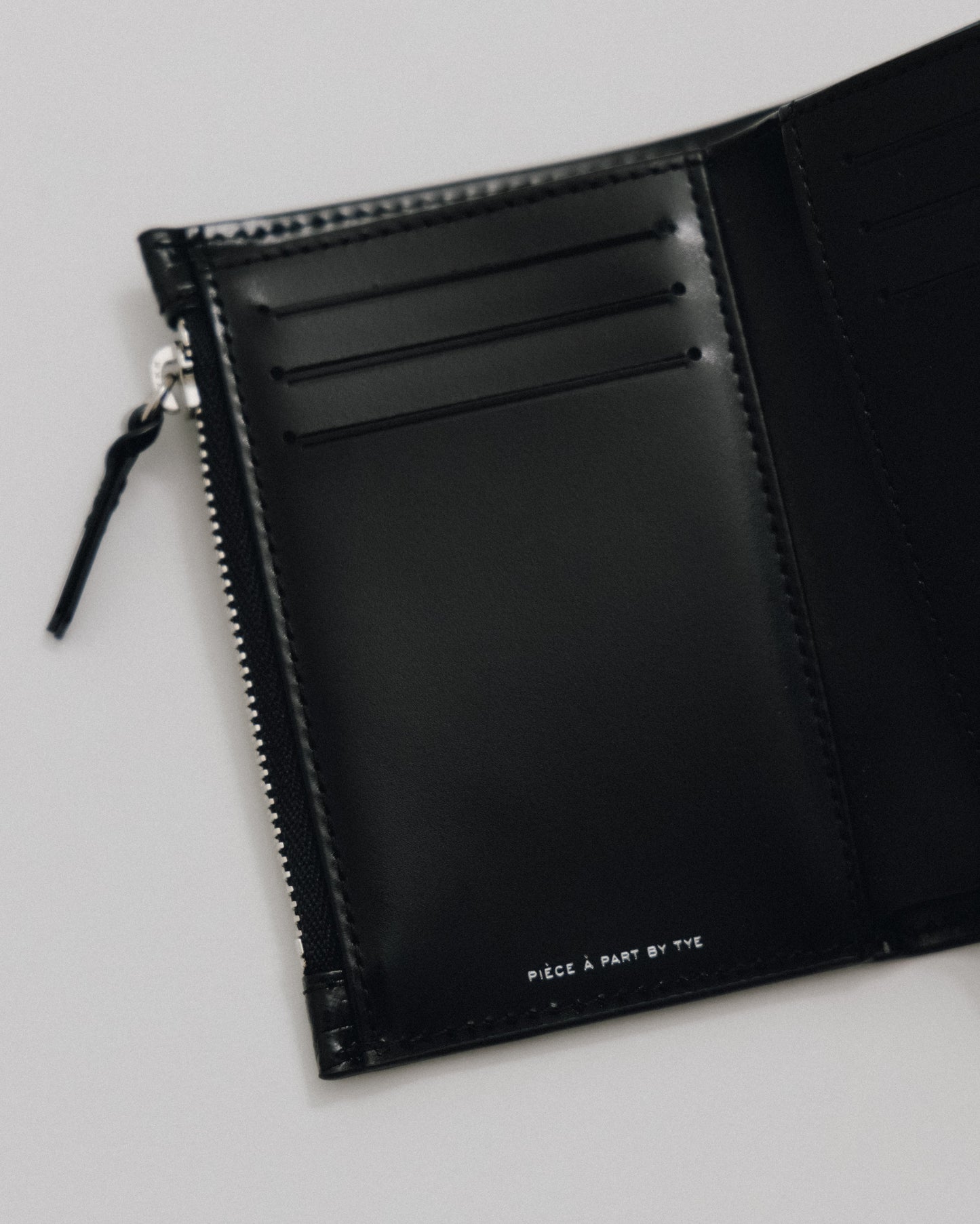 PORTEFEUILLE SNAP CROCO BLACK