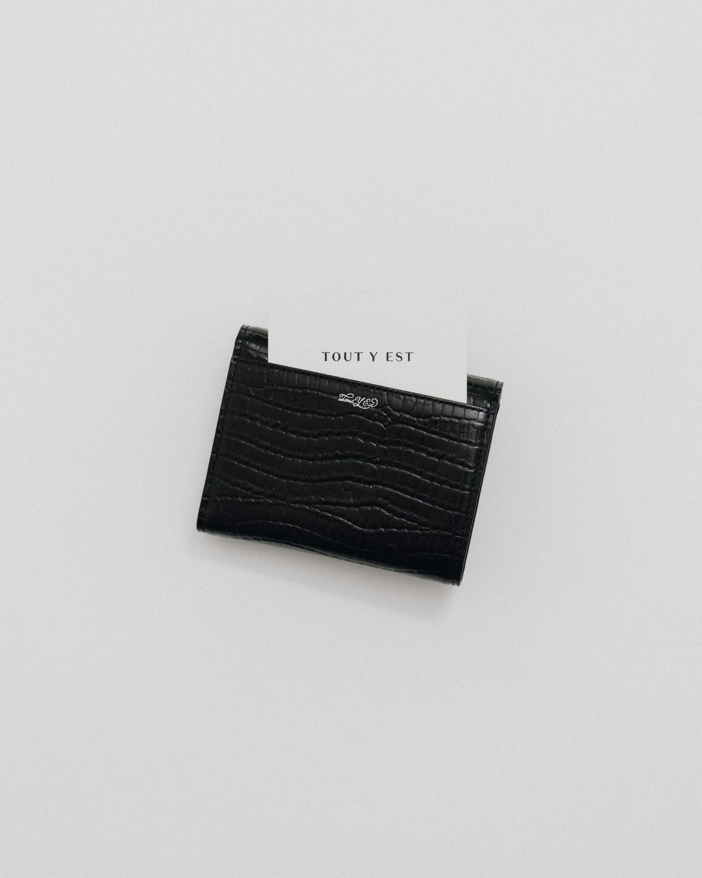 PORTEFEUILLE SNAP CROCO BLACK