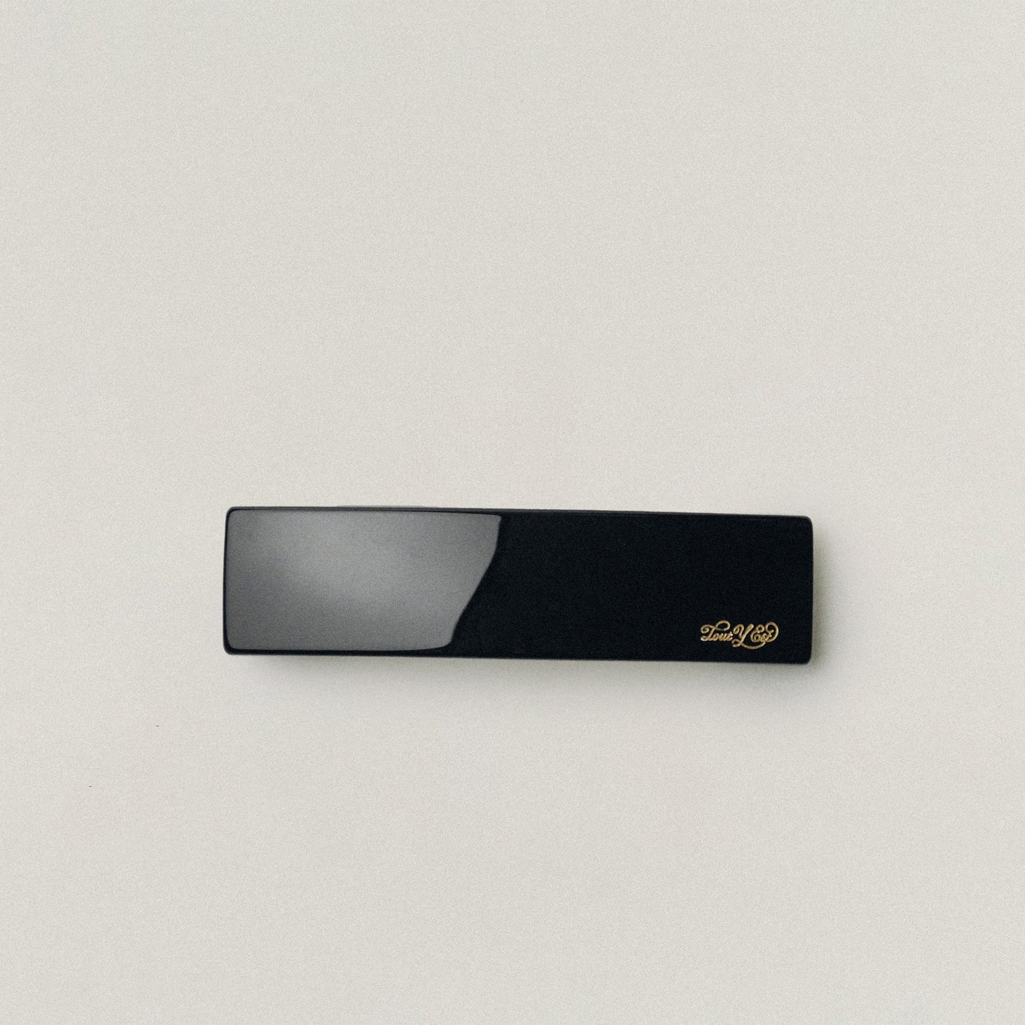 BARRETTE CARRÉE LARGE BLACK