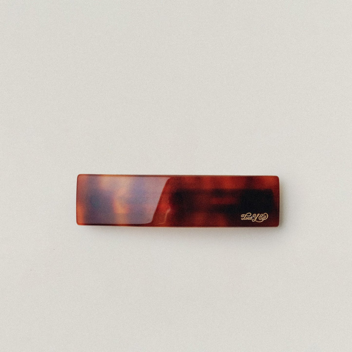 BARRETTE CARRÉE LARGE BROWN