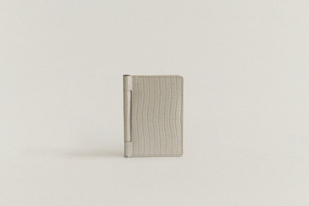 PORTE CARTES PAUMELLE LIZARD WHITE