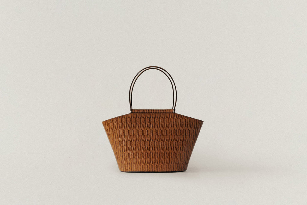 SAC ÉTIRÉ SMALL WEAVE BROWN