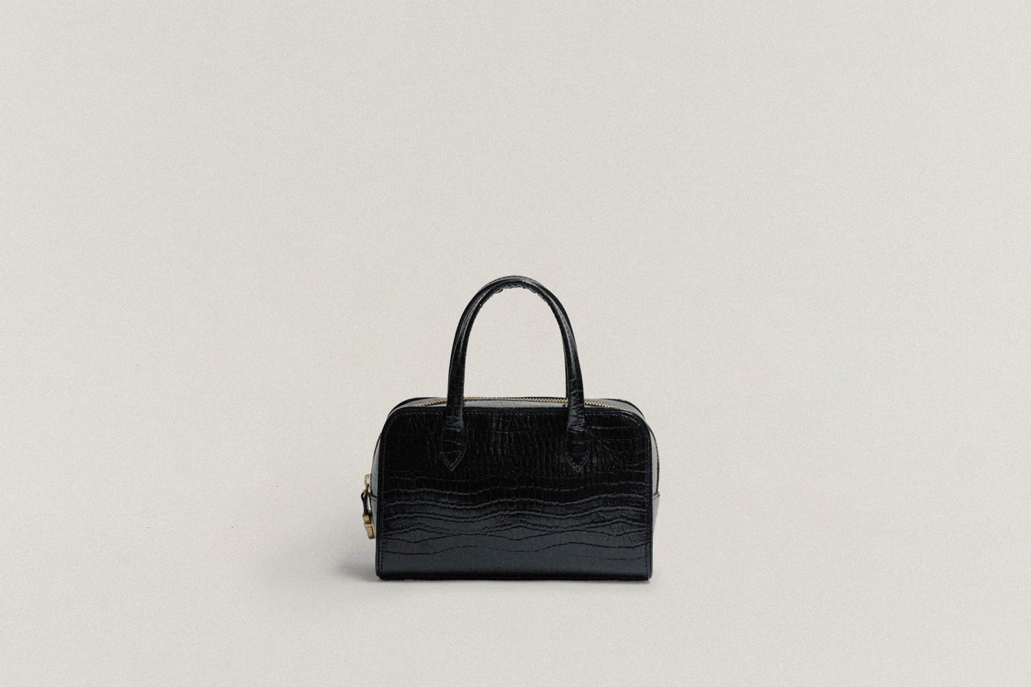 SAC LOQUET MINI CROCO BLACK
