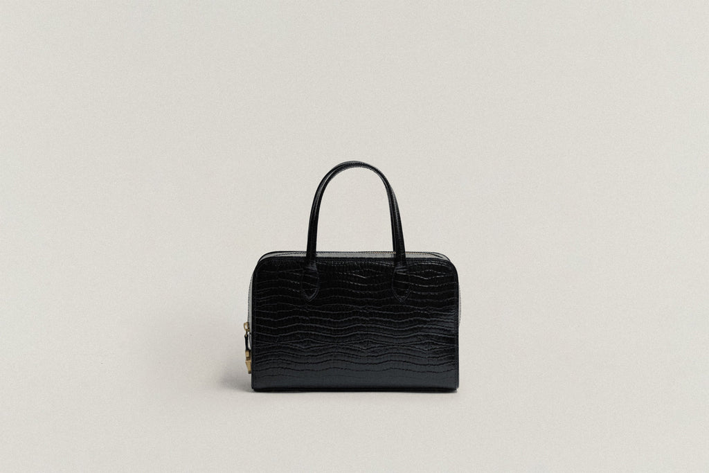 SAC LOQUET SMALL CROCO BLACK
