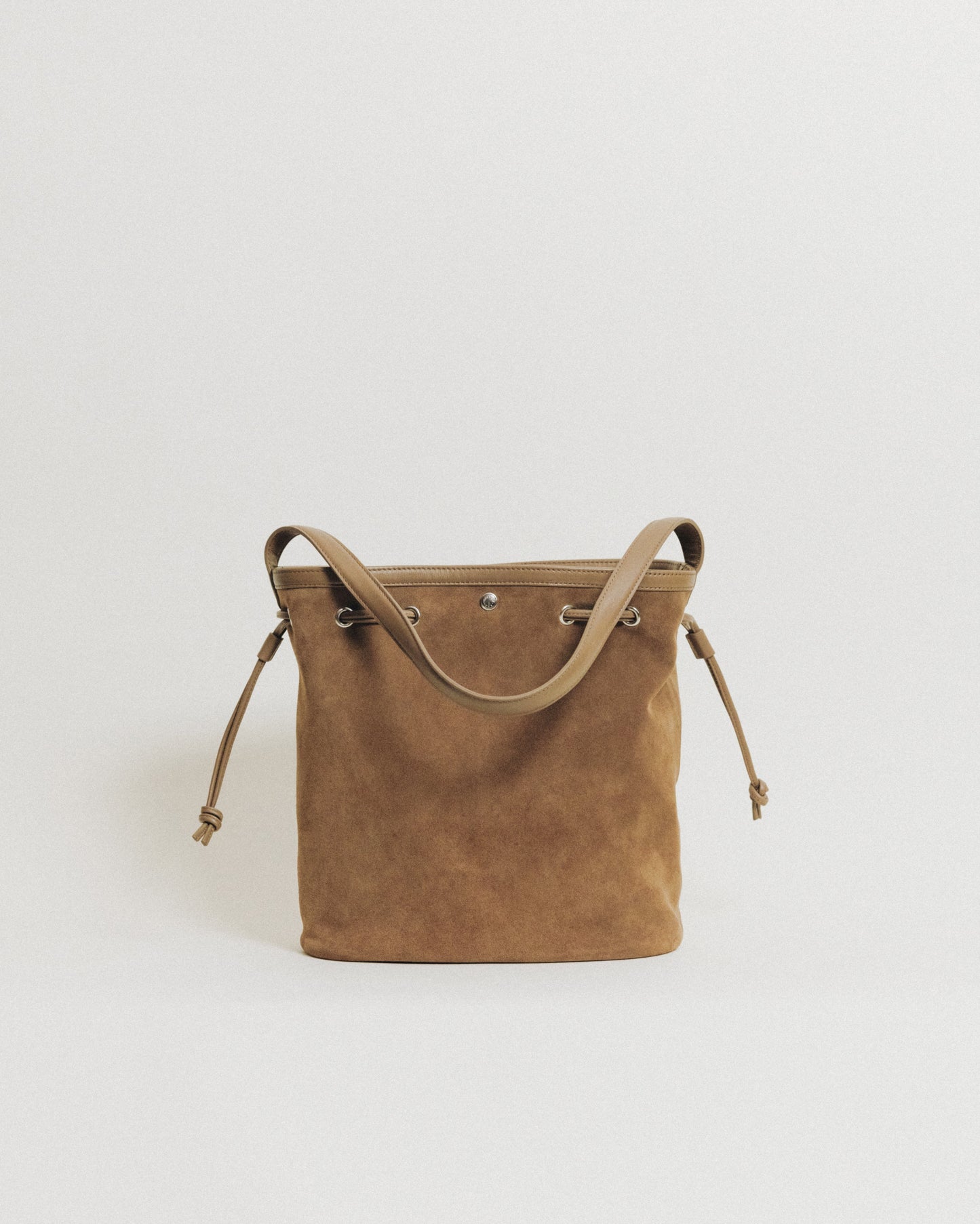 SAC COQUILLE BUCKET SUEDE BEIGE