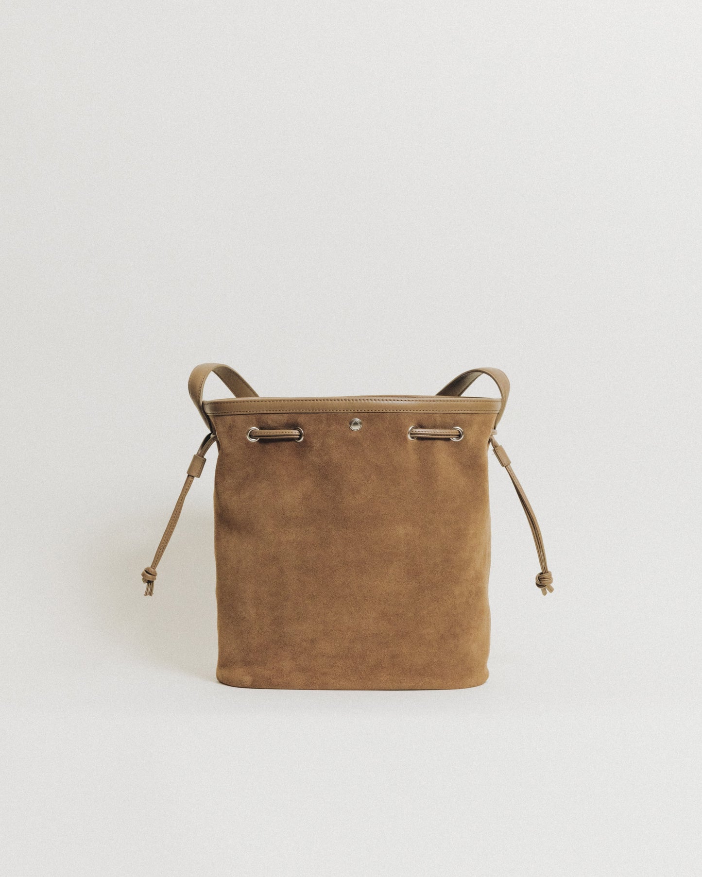 SAC COQUILLE BUCKET SUEDE BEIGE
