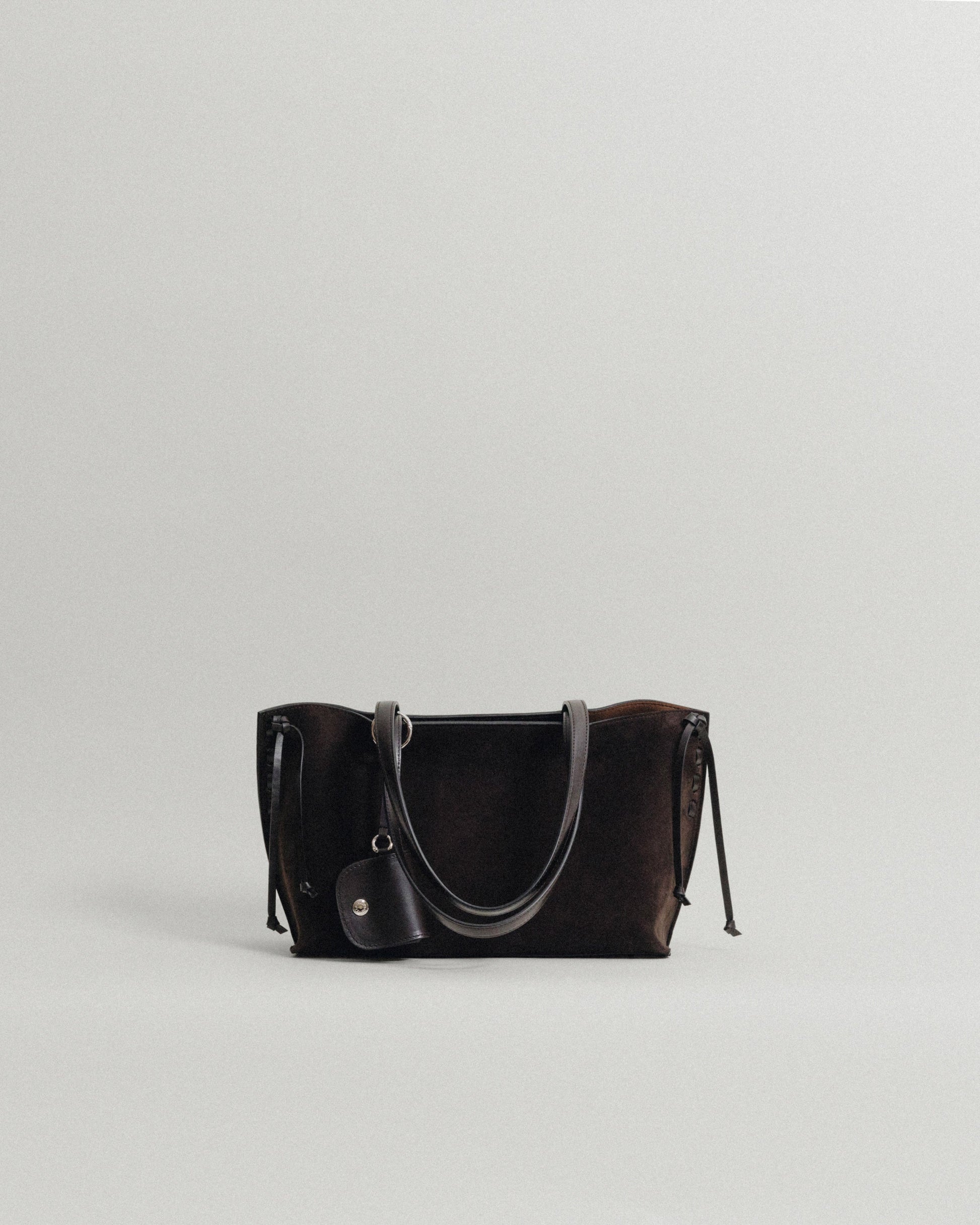 SAC TRESSÉ SMALL SUEDE BROWN