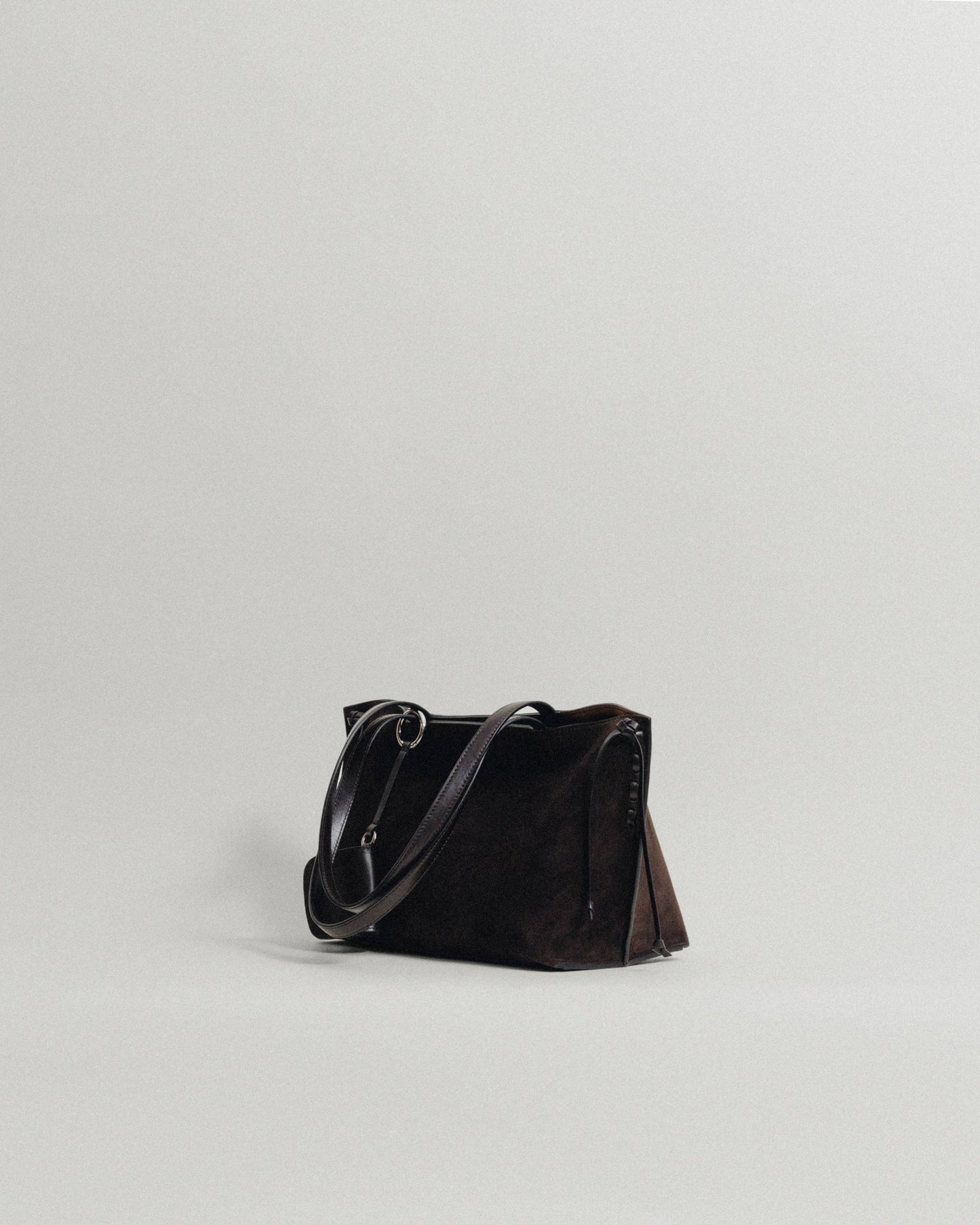 SAC TRESSÉ SMALL SUEDE BROWN