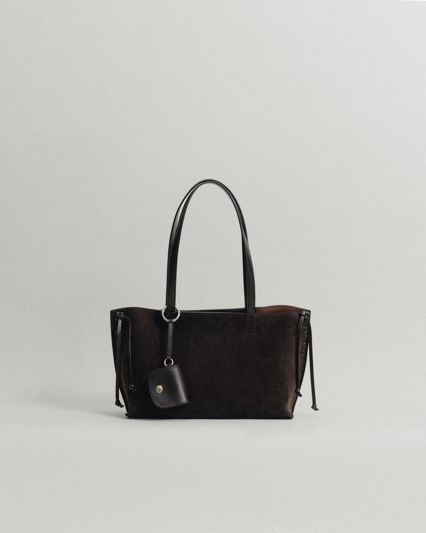 SAC TRESSÉ SMALL SUEDE BROWN