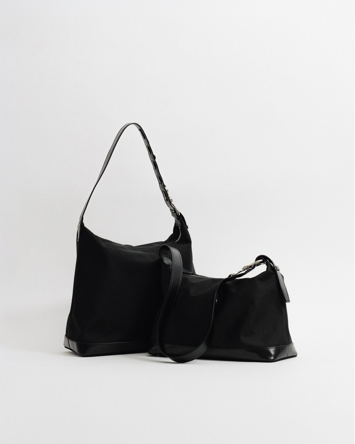 SAC TRESSÉ HOBO TOILE BLACK