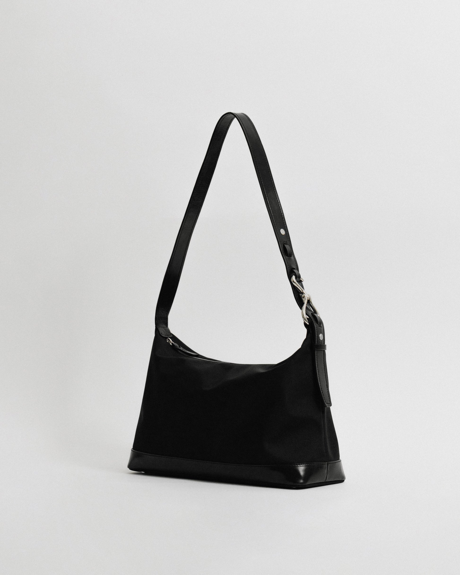 SAC TRESSÉ ÉPAULE TOILE BLACK