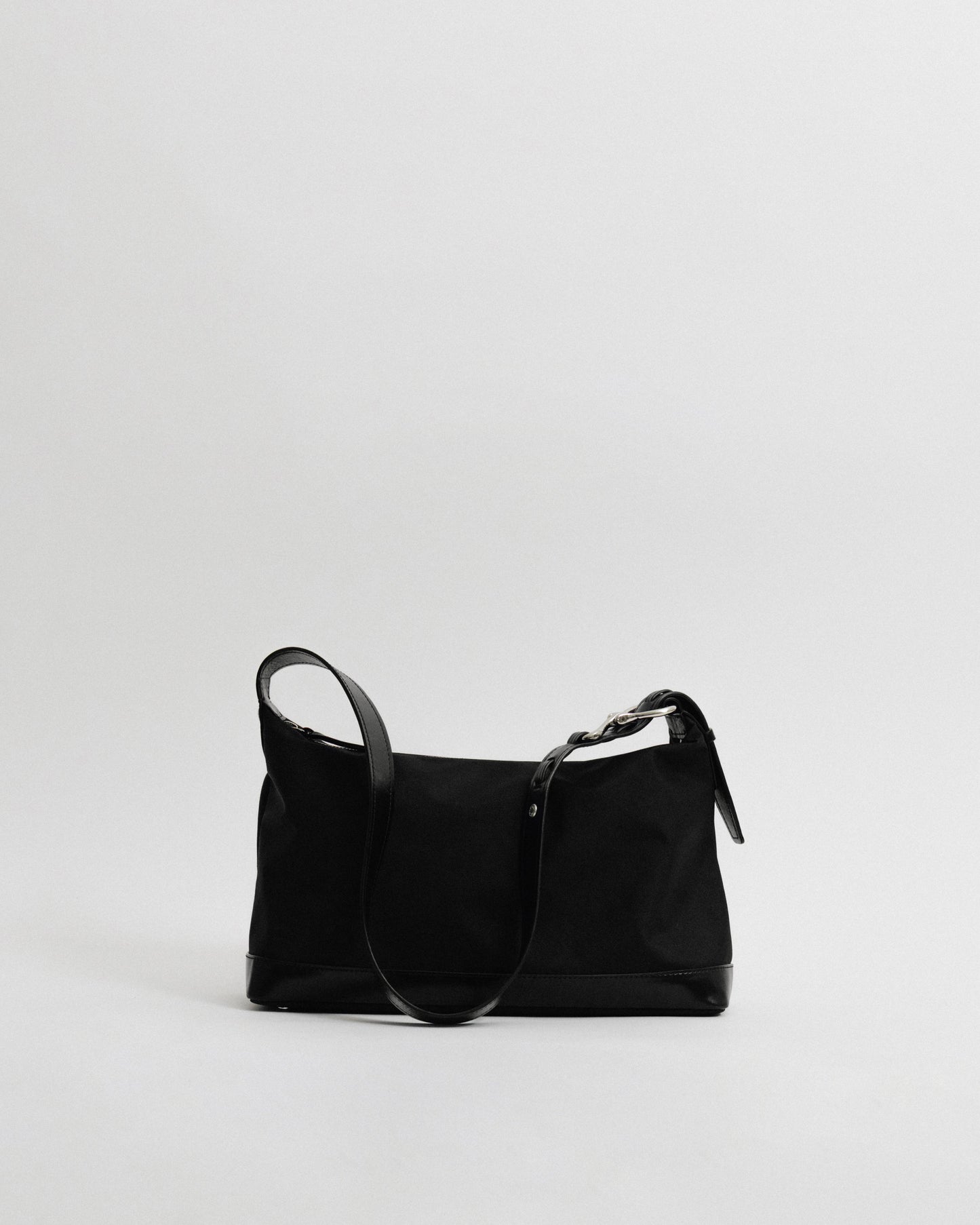SAC TRESSÉ ÉPAULE TOILE BLACK