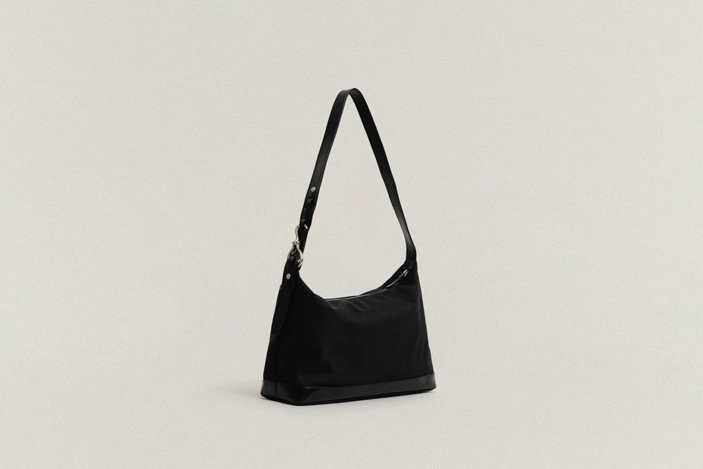 SAC TRESSÉ ÉPAULE TOILE BLACK