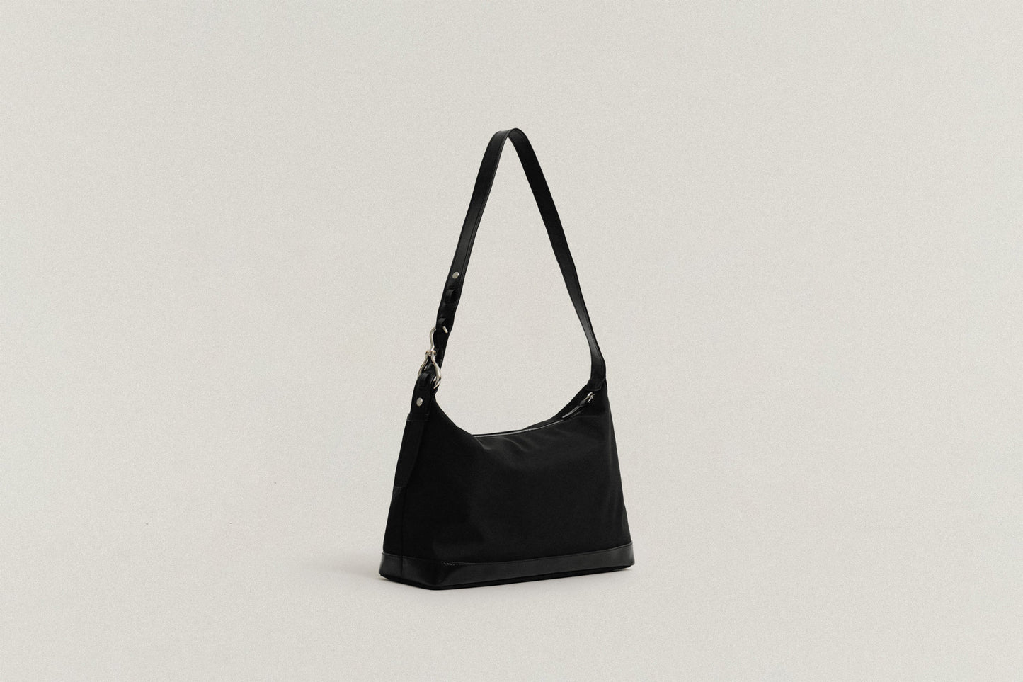 SAC TRESSÉ ÉPAULE TOILE BLACK