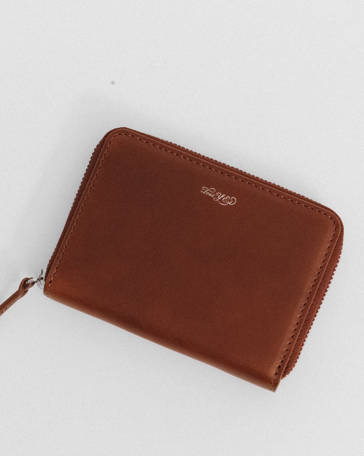 PORTE CARTES ZIPPÉ BROWN