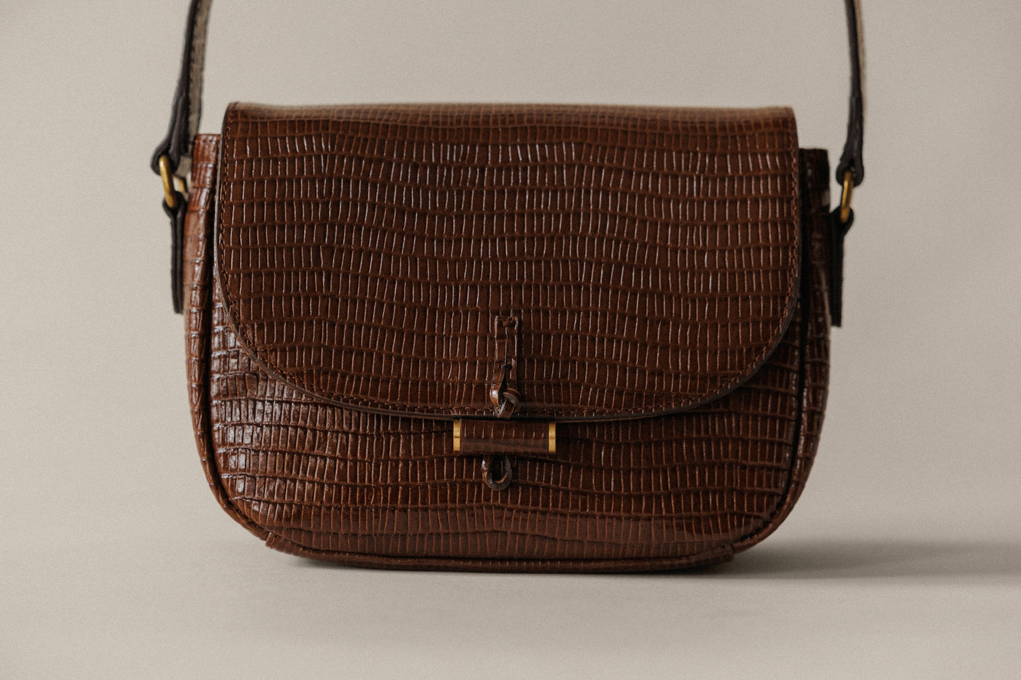 SAC CABILLOT MINI LIZARD CHOCOLATE